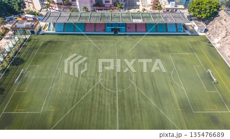Jan 9 2026 Aerial View Of Shek Kip Mei Park Art Turf With Stadium Seating, 135476689