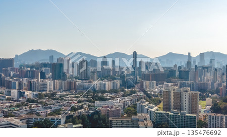 Jan 9 2026 Urban Residential Skyline of Kowloon Tong District in Hong Kong 135476692