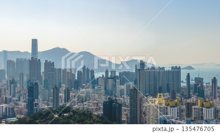 Jan 9 2026 Bustling Streets of Yau Tsim Mong District in Hong Kong 135476705