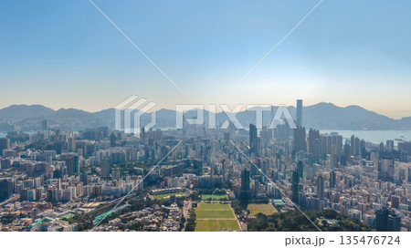 Jan 9 2026 Bustling Streets of Yau Tsim Mong District in Hong Kong 135476724