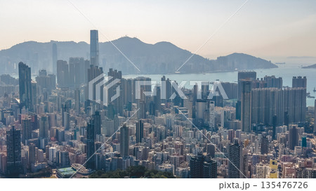 Jan 9 2026 Bustling Streets of Yau Tsim Mong District in Hong Kong 135476726