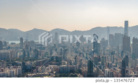 Jan 9 2026 Bustling Streets of Yau Tsim Mong District in Hong Kong 135476727
