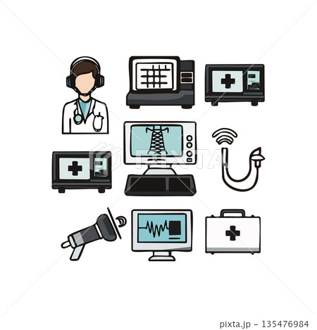 Medical Technology and Healthcare Icons Set Medical Technology and Healthcare Icons Set 135476984