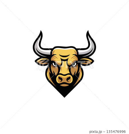 Bull Head Mascot Logo Bull Head Mascot Logo 135476996