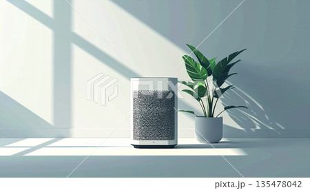 シンプルな空気清浄機のイラスト素材 135478042