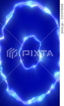 Glowing blue energy ring forming an abstract circular shape on deep blue background, symbolizing power, motion, and futuristic digital energy Glowing blue energy ring forming an abstract circular shape on deep blue background, symbolizing power, motion, and futuristic digital energy 135478088