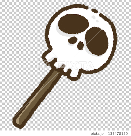 Skull Lollipop Illustration Skull Lollipop Illustration 135478130