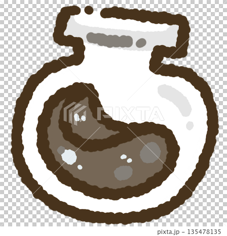 Cute Magic Potion Bottle Illustration Cute Magic Potion Bottle Illustration 135478135