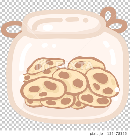 Cute Cookie Jar Illustration Cute Cookie Jar Illustration 135478536