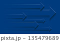 矢印が流れるように配置された青色の背景素材 135479689