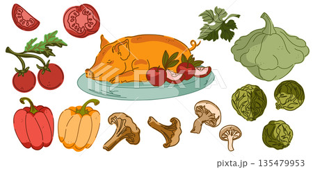 set of vegetables 135479953