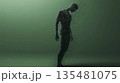 崩壊する人体のシルエット｜粒子となって消えるデジタルの存在感 135481075