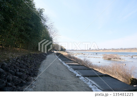 岐阜県可児市_木曽川渡し場遊歩道(かぐや姫の散歩道)6_2025年3月 135481225