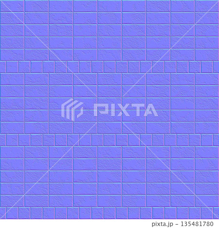 Alternating Pattern Square Brick Normal Map for PBR 135481780