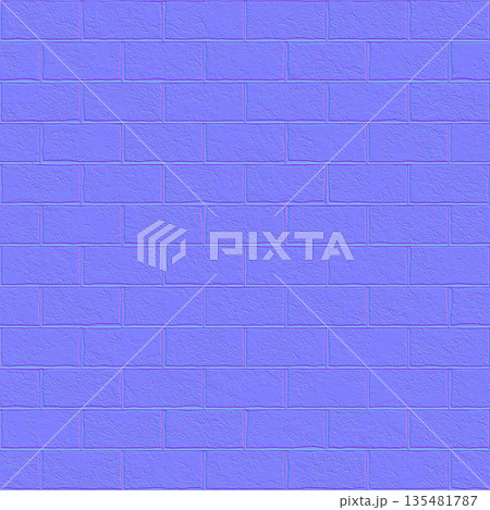 Medium Rectangular Block Wall Normal Map for 3D Modeling 135481787