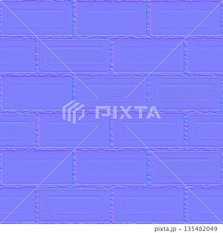 Large Textured Masonry Brick Normal Map for 3D Renders 135482049