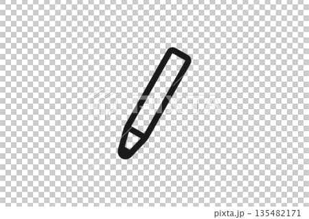書き込みや編集を表すペンの線画アイコン素材 135482171