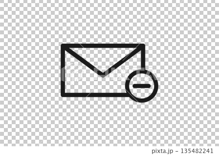 Remove from list envelope line icon 135482241