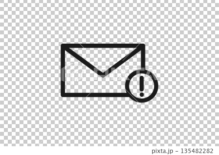 Line icon material of a message requiring attention 135482282