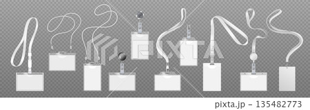 Collection of Blank Lanyards and ID Card Holders Collection of Blank Lanyards and ID Card Holders 135482773