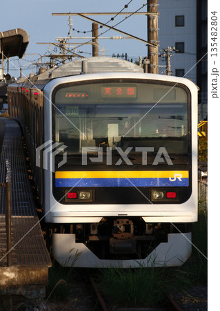 大網駅に停車中の東金線209系(大網⇔成東) 大網駅に停車中の東金線209系(大網⇔成東) 135482804