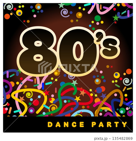Vector illustration on the theme of the 1980s 135482869