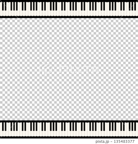 Piano keyboard frame monochrome type Piano keyboard frame monochrome type 135483377