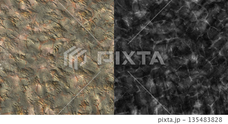 Seamless cave wall surface. Stone background via an alpha channel. 135483828