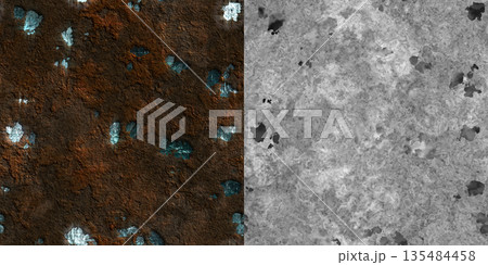 Seamless cave wall surface. Stone background via an alpha channel. 135484458