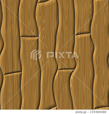 Seamless texture of parquet surface with a wavy pattern. Hi-res texture. 135484480