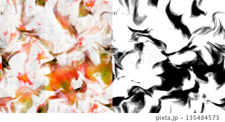 Vibrant fire seamless pattern. Swirling flames via an alpha channel. Vibrant fire seamless pattern. Swirling flames via an alpha channel. 135484573