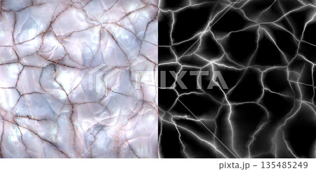 Seamless polished quartz surface. Polished surface via an alpha channel. 135485249