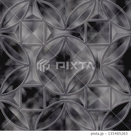Abstract semless crystal pattern. Hi-res texture. 135485263