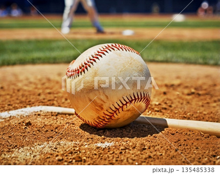 グラウンド上の試合球 135485338