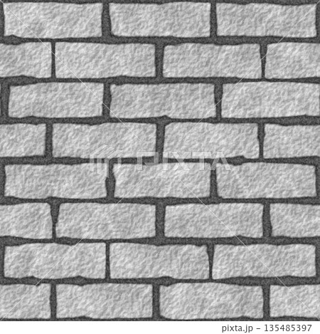 Seamless pattern of clay brick wall. Hi-res texture. 135485397