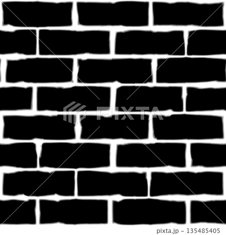 Seamless pattern of clay brick wall. Hi-res texture. 135485405