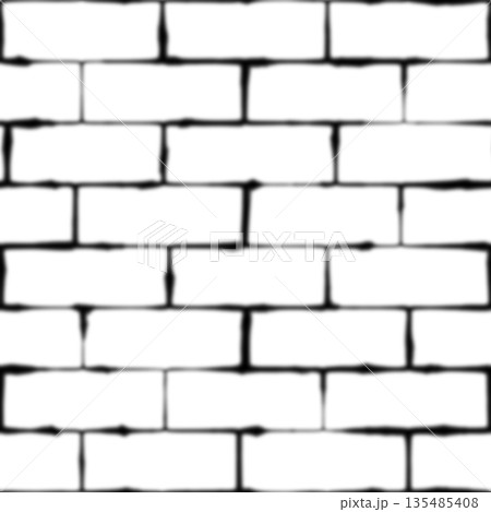 Seamless pattern of clay brick wall. Hi-res texture. 135485408