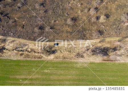 country road, view from above, aerial view country road, view from above, aerial view 135485831