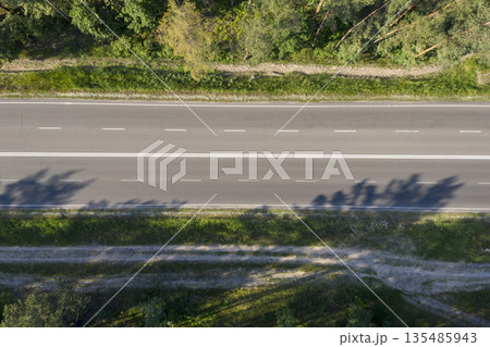 asphalt road, view from above 135485943