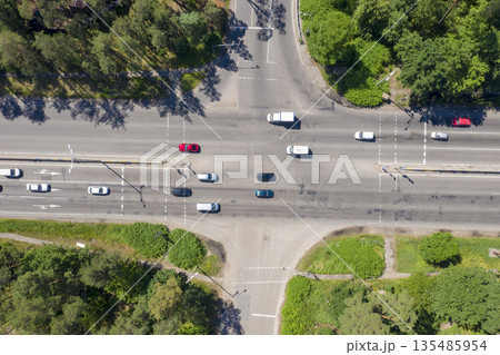 asphalt road, view from above 135485954