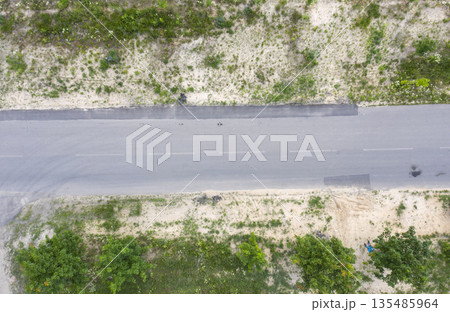 asphalt road, view from above 135485964
