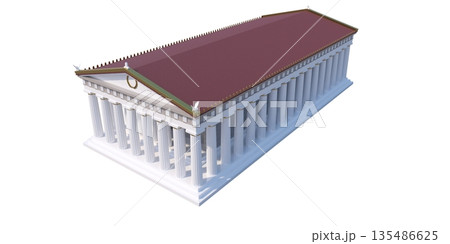 Parthenon, ancient greek temple, visualization, 3D illustration Parthenon, ancient greek temple, visualization, 3D illustration 135486625