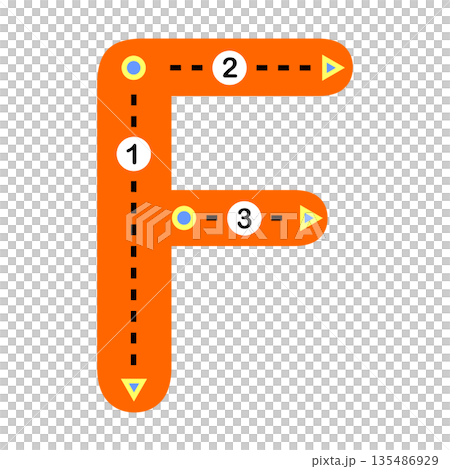Alphabet Letter F Tracing Practice for Children Alphabet Letter F Tracing Practice for Children 135486929
