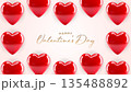 Valentine heart pattern greeting card romantic festive background Vector Illustration EPS10 135488892