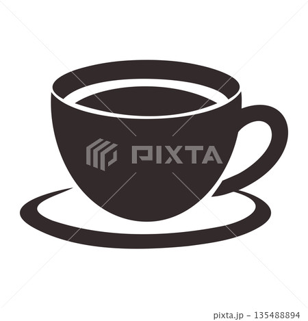 Coffee Cup Logo Isolated on White. Vector Illustration Coffee Cup Logo Isolated on White. Vector Illustration 135488894