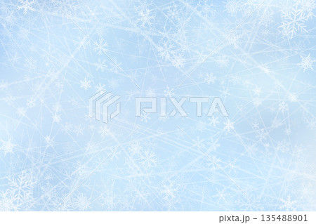 Winter ice background with blue frozen patterns and snow textures. Ideal for cold weather designs, holiday banners and abstract seasonal illustrations with frosty and flakes effects. Vector Winter ice background with blue frozen patterns and snow textures. Ideal for cold weather designs, holiday banners and abstract seasonal illustrations with frosty and flakes effects. Vector 135488901