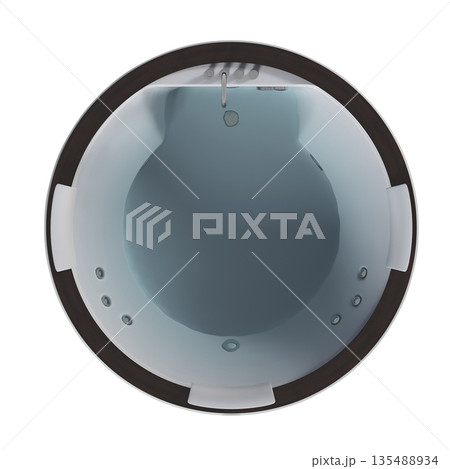 bathtub isolated on a white background, 3D illustration, and a CG render 135488934