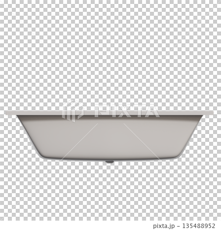 bathtub isolated on a white background, 3D illustration, and a CG render 135488952