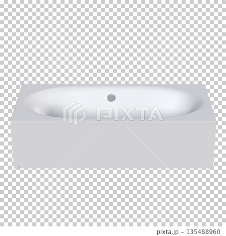 bathtub isolated on a white background, 3D illustration, and a CG render bathtub isolated on a white background, 3D illustration, and a CG render 135488960