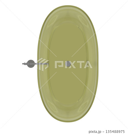 bathtub isolated on a white background, 3D illustration, and a CG render bathtub isolated on a white background, 3D illustration, and a CG render 135488975